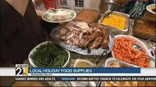 Holiday food supplies stocked and ready