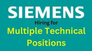 Siemens Jobs 2024 | Siemens Recruitement 2024 | Siemens Vacancy 2024 | #siemensjobs