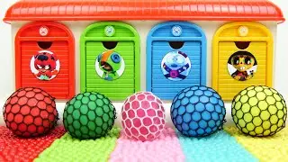 Satisfying Video | How I Made 4 Color ASMR Garage from Transformation 6 Oddly Relax Balls Mixing