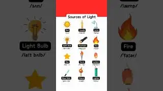 Sources of Light #vocablury #english #englishvocabulary #learnenglish #vocabluary