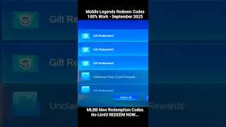 no Limit! mobile Legends Redeem Codes 100% Working September 2025 #mlbbdiamondscode #mlbbfreeskins