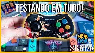 Teste controle 8BitDo Neo Geo em TUDO! PC, Switch, Android, BlueRetro, Game Stick, TVBox, Emuelec +
