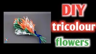 DIY Tricolour Flower 🇮🇳 | Easy Paper Craft Tutorial|#trending #diy #viralvideo #shorts #art #india 