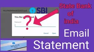 How to open email statement| state bank of india email statement open