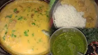 कढ़ी चावल टेस्टी पुदीने की चटनी के साथ😋😋||Recipe😋||Vlog😍||Vlog||@tanujavlogs3504