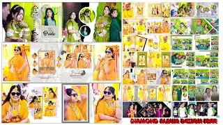 Wedding psd 12x36 free download 2025 !! Haldi MAHENDI DJ  PSD Free Download !! DIAMOND ALBUM DESIGN