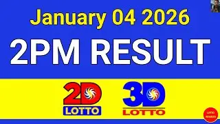 2PM Lotto Result Today January 04 2026 | Swertres EZ2 #3Dlotto
