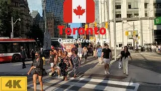 Walking Tour Toronto Queen Street West  4K || Virtual Tour Downtown Toronto Canada
