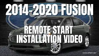 2014 to 2019 FORD FUSION Push-to-Start Ignitions DIY Remote Starter Installation. #fordfusion