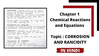 Corrosion and Rancidity (In Hindi) |Class 10 Ncert| Chapter 1 Chemical Reactions & Equations| Part 3