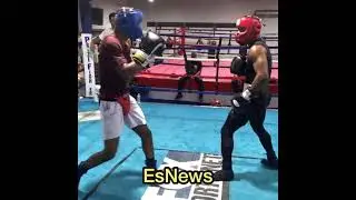 Boxing star Keyshawn Davis Sparring