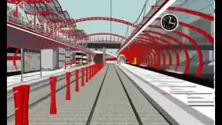 Tramvajová trať Hlubočepy - Barandov - vizualizace z roku 2001