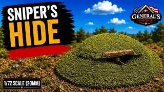 1/72 Scale Sniper's Hide | Unfinished Terrain Piece for Dioramas & Wargames