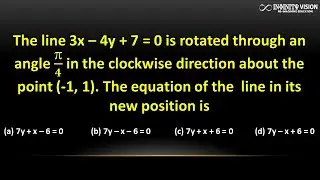 Straight Lines: Equation of line after rotation