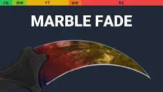 Karambit Marble Fade - Skin Float And Wear Preview