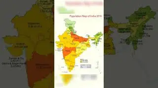 Population map of India 2016 #shorts #population #worldaffairs #indiangeography #gdp