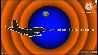 Black airplane television animation logo (2020-present)
