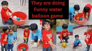 After a long time Ifraz আর Ehaan করলো water balloon popping game  #funny #viral #youtubevideo