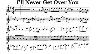 I'll Never Get Over You Flute Violin Sheet Music Backing Track Play Along Partitura