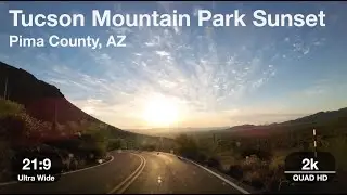Tucson Mountain Park Sunset | 21:9 Aspect Ratio, QHD 2k Resolution