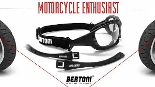 Motorcycle Goggles by Bertoni Italy
