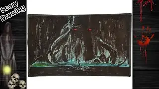 ِِHow To Draw a Dark Art And Horror | Drawing Monster Tree Step By Step