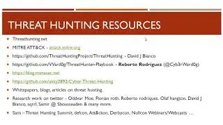 Threat Hunting resources