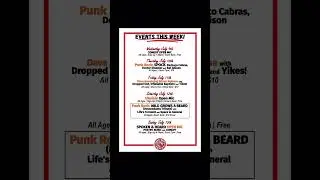 Shows this week at Kick Butt Coffee
