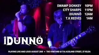 iDunno August 2018 gig promo