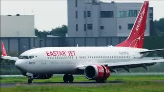 Eastar Jet Boeing 737 MAX 8 HL8541 Landing at Narita 34R | NRT/RJAA | 737-8 | 이스타 항공