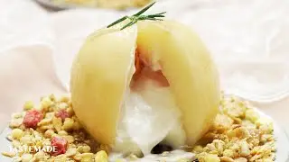 【おうちカフェ🍑】桃丸ごとグリークモモの作り方 #shorts