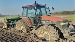 WIELKA WTOPA 2024🤯 NEW HOLLAND SIEDZI PO RAME 🤯 CIĘŻKI SIEW MIESZANKI GORZOWSKIEJ 2024 🤯😈 Sound 🥰
