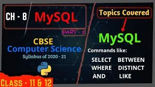 #5 Different Types Of MySQL Commands | LIKE, SELECT, DISTINCT, BETWEEN, WHERE, AND commands