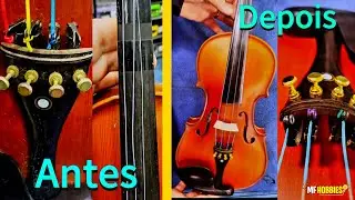 Viola de Arco TRANSFORMADA! Setup Completo + Troca de Cordas 