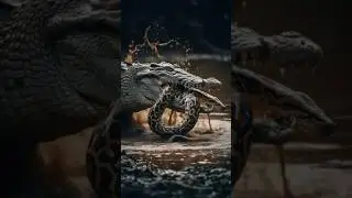Crocodile Crushes Python! Swamp Showdown! 🐍💥