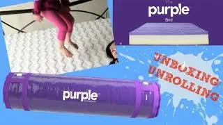 PURPLE Mattress Unboxing/Unrolling & Review Part 1 || Bought New Mattress For Our Anniversary Gift!
