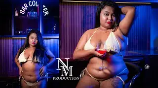 Desi Chubby Beauty Avishikta on Bar Counter  || High Fashion Bikini Shoot || NM Production