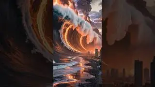 Apocalyptic Lava Tsunami Destroys Entire City 🌊🔥 | End of the World Caught on Camera! #shorts #sea