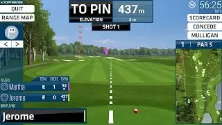 Toptracer banspel på Kista golfcenter