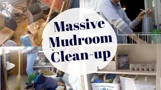 Massive Mudroom Clean-up//Cleaning motivation