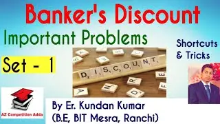 Banker's Discount (in English) : Important Problems, Set 1 for SSC, CAT, MBA, NTPC CHSL, IBPS, CET