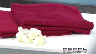 NC8778-Serviettes-&eacute;ponges en coton - rouge