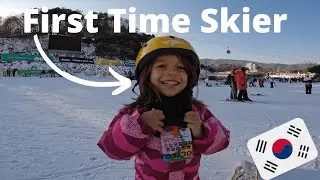 4 Years Old, Learn to Ski, Pyeongchang, South Korea [4K]