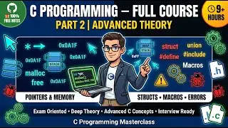 C Language Full Theory Course &mdash; 17 Hours of Complete Concepts for Exams & Interviews | Part 2