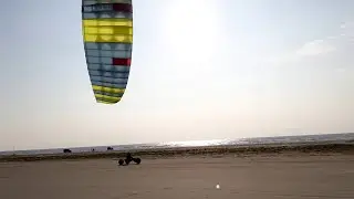 9m DIY foilkite on buggy