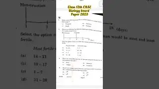 CBSE Class 12 Biology Board Exam Question Paper 2023 | Paper Analysis #shorts #cbseclass12 #cbse