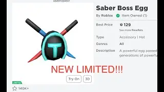 Saber Boss Egg Went Limited! (Roblox Saber Simulator)