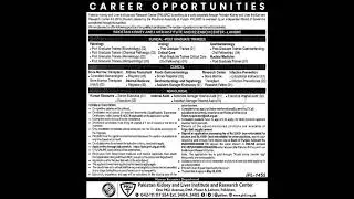 PKLI Lahore Jobs April 2025 Apply Online Pakistan Kidney and Liver Institute and Research Center