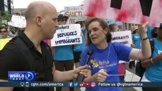 Thousands rally on Workers' Day against US president's immigration policies