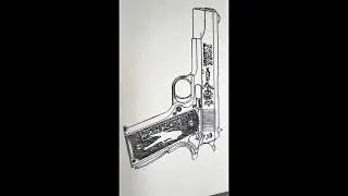 #drawing #anime #rose #blackpink #sketch #lisa #art Satisfying Ink Drawing | Rose Pistol Sketch